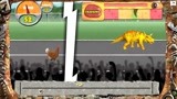 恐龙救援队搞笑游戏动画 不同恐龙赛跑五只小动物
