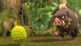 寻灵大冒险：野猪在树上找到榴莲，刚打算要吃，有激光朝他袭来