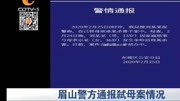 眉山警方通报弑母案情况资讯搜索最新资讯爱奇艺