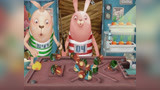 红条纹兔暴力玩桌球 不能友好和谐一点嘛！