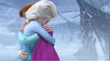冰雪奇缘：安娜变成冰雕，姐姐安娜一个拥抱，融化了她