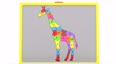 长颈鹿拼图学颜色