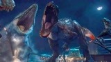 侏罗纪世界：沧龙腾空而起，张开血盆大口，一嘴咬死暴虐霸王龙