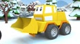 雪人工程车营救掉进冰窟的小车