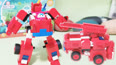 超级飞侠变形积木玩具 乐迪消防车机器人
