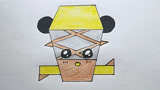 《机器人争霸》儿童手绘简笔画之机器人旋风小子