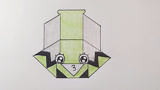 《机器人争霸》儿童手绘简笔画之机器人冲天炮