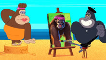 大猩猩给好朋友画像