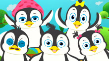 Five Little Penguins Jumping on the Bed
