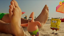海绵宝宝派大星来到海滩，把人类的臭脚丫，当成了5头怪！