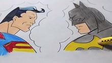 蝙蝠侠大战超人绘画