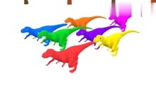供儿童学习的颜色-恐龙学习颜色-学龄前儿童托德龙的学习颜色!