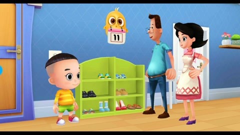 大头儿子给小头爸爸和围裙妈妈挑选鞋子 大头儿子日常学习游戏