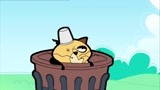 憨豆先生用垃圾桶接猫咪 小猫咪也太可怜了吧