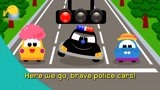 【英文慢速启蒙儿歌】：The Brave Police Cars