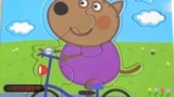 丹尼骑自行车-小猪佩奇圣诞快乐拼图