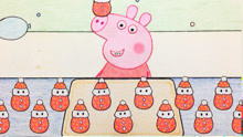 手绘定格动画：用草莓做的圣诞老人，小猪佩奇非常喜欢