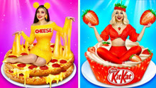 披萨女孩VS草莓女孩，生活差别有多大？全程哈哈大笑！