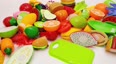 一堆的水果蔬菜切切乐 趣味认知玩具 你都认识吗？