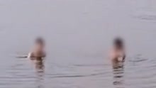 湖北一男子发现小孩野泳当场赶上岸：想起了自己的孩子
