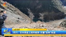 四川：百米悬崖上斑羚被困 民警“索降”救援