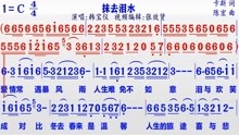 [图]韩宝仪演唱《抹去泪水》的同步动态彩色简谱