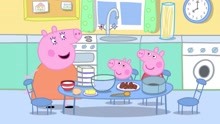 小猪佩奇：猪妈妈真厉害，教大家做巧克力蛋糕，好详细的步骤呢！