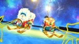 《哆啦A梦》吹曲子可以使雪橇滑动，哆啦A梦和胖虎比赛，真好玩